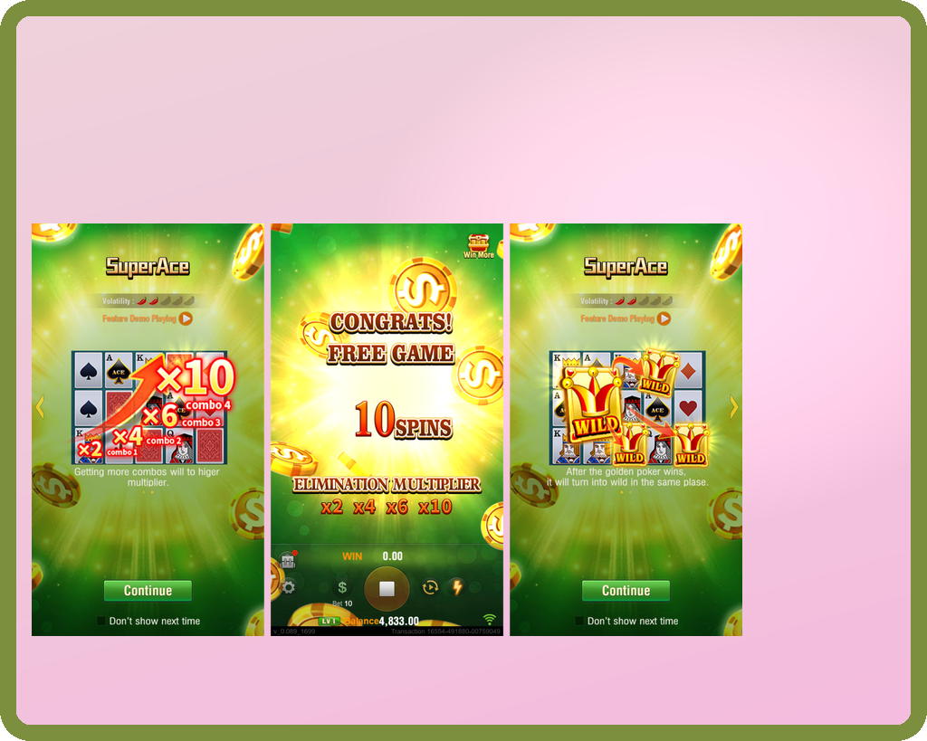 Super Ace · Tampilan Antarmuka Aplikasi 77RT